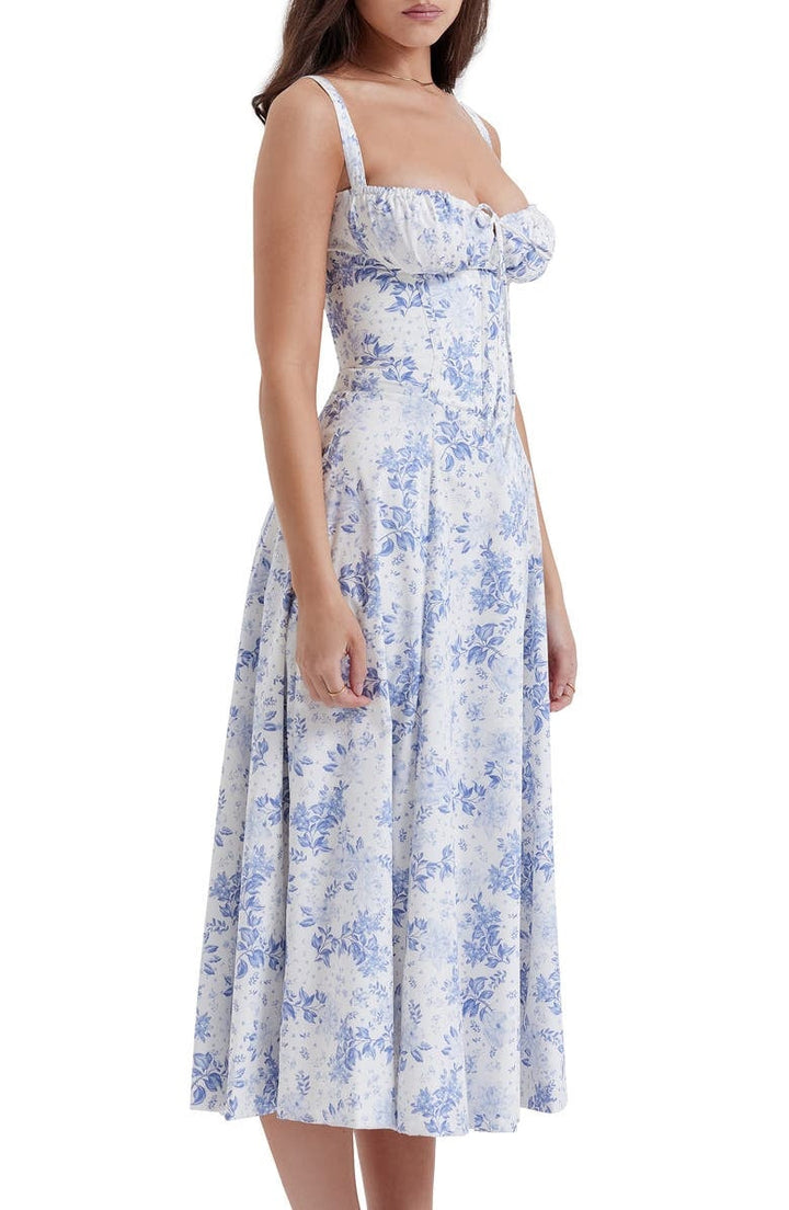 Stylish Floral Midi Dress