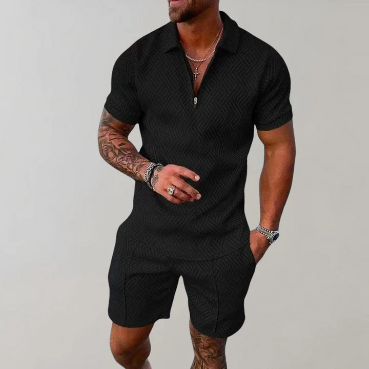 Lachlan | Stylish Men's Zipper Polo Set