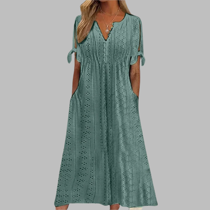 Stylish Tie-Sleeve Casual Dress