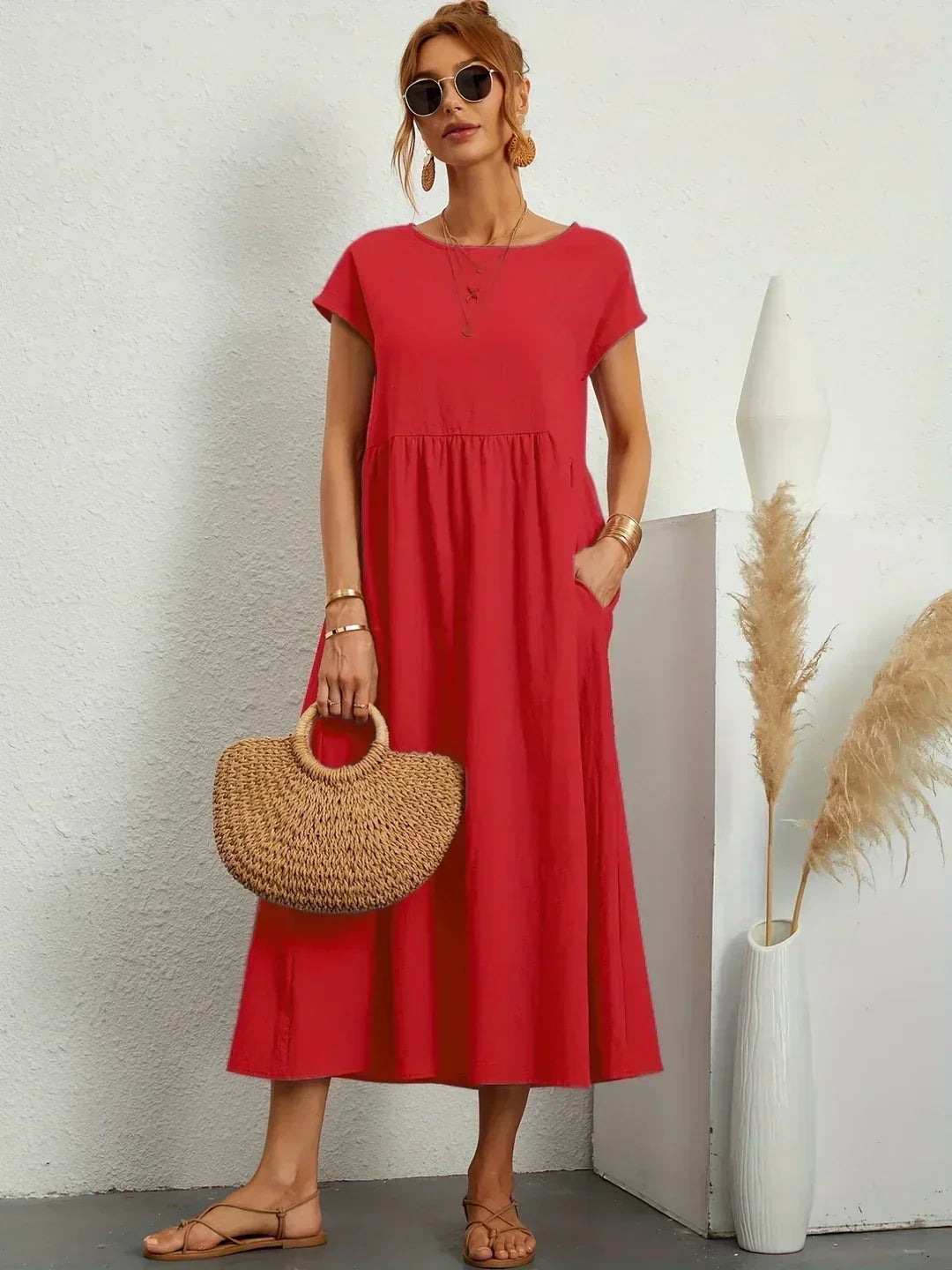Relaxed Midi Dress – Casual Comfort with Effortless Style