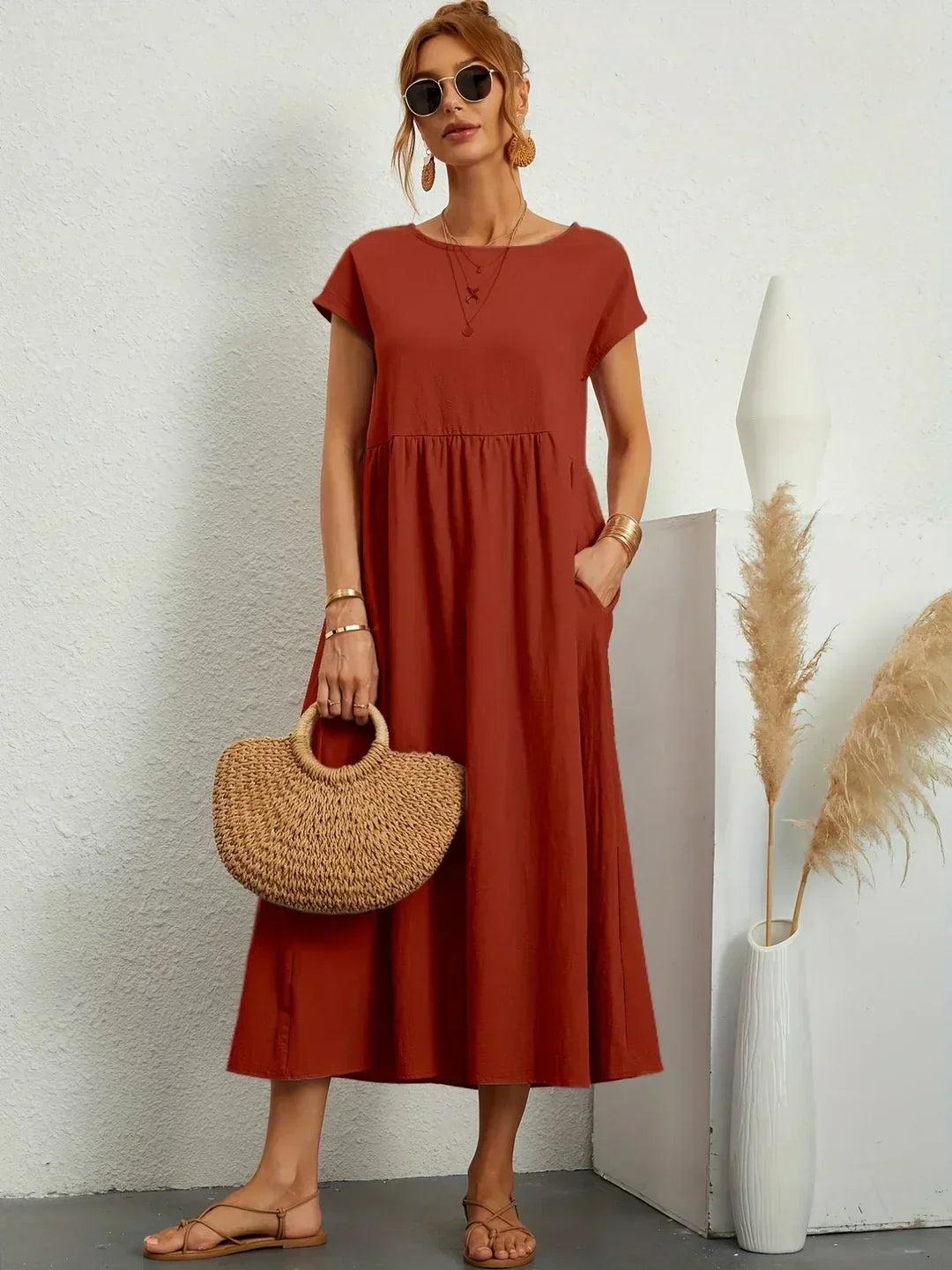 Relaxed Midi Dress – Casual Comfort with Effortless Style