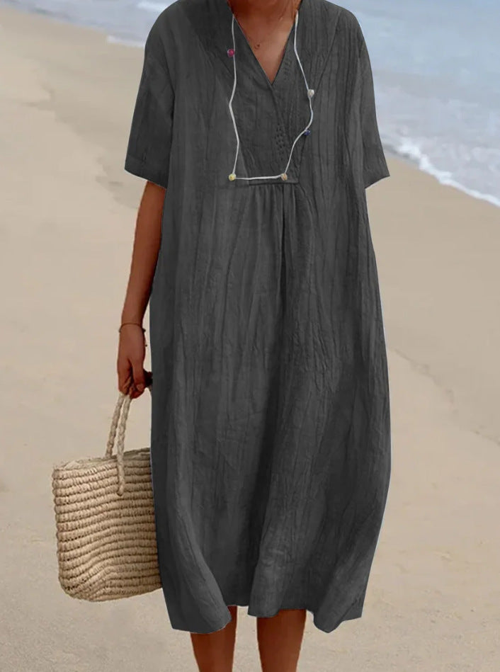 Casual V-Neck Summer Dress