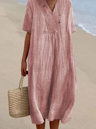 Casual V-Neck Summer Dress