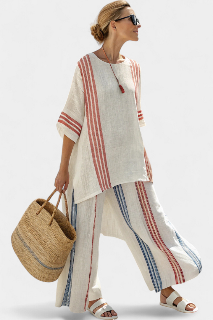 María | Bamboo Linen Stripe Set