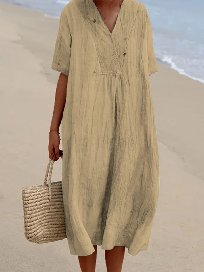 Casual V-Neck Summer Dress