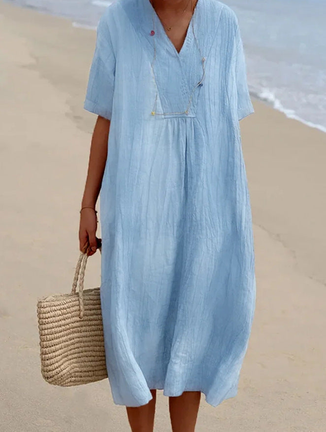 Casual V-Neck Summer Dress
