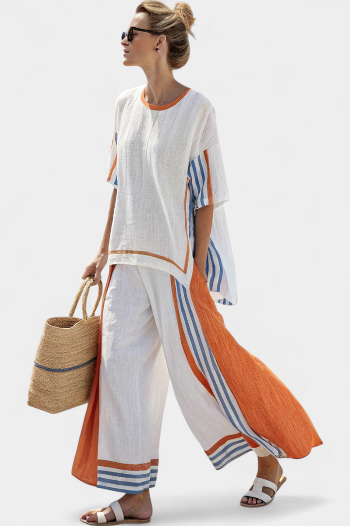 María | Bamboo Linen Stripe Set