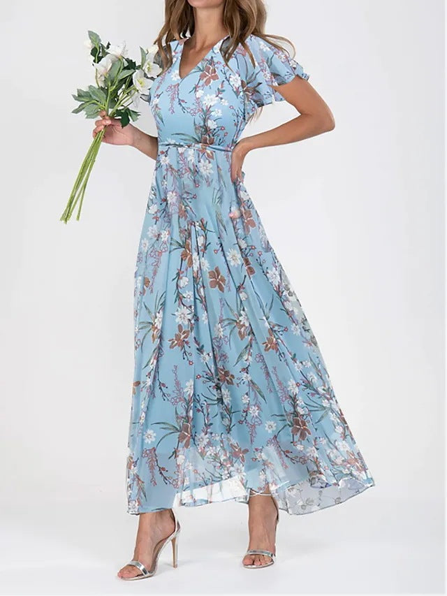 Elegant Summer Floral Maxi Dress