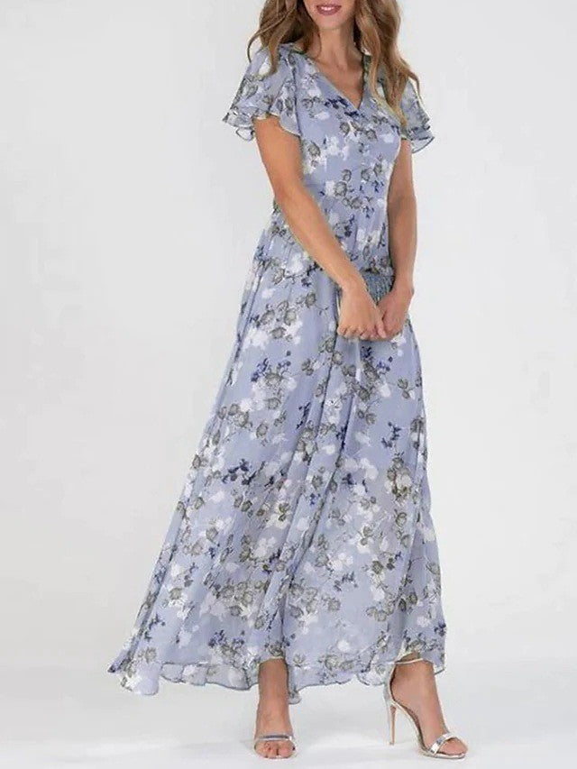 Elegant Summer Floral Maxi Dress