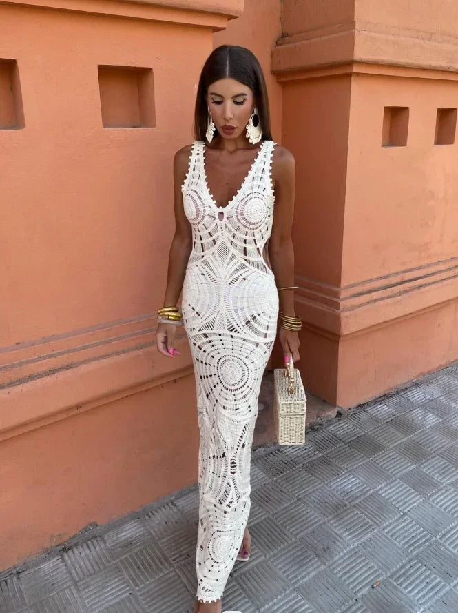 Liselotte™ | Long Dress with V-Neckline
