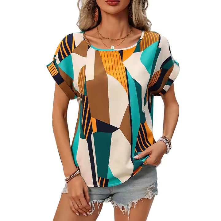 Casual Rolled-Edge Round Neck Pullover