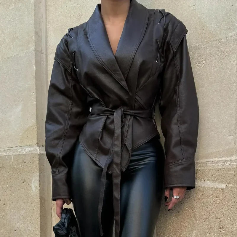 Mackenzie | Women  Leather Jacket | Oversized Fit