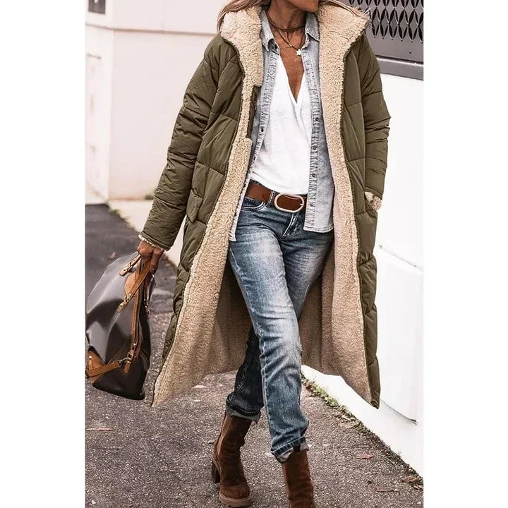 Oversized Sherpa-Lined Winter Coat