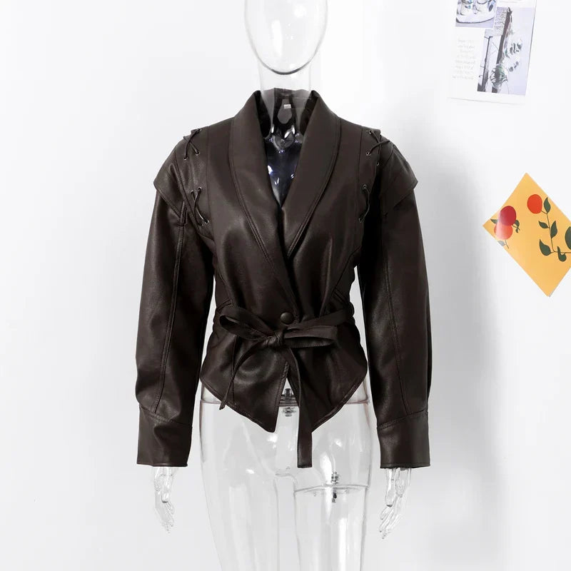 Mackenzie | Women  Leather Jacket | Oversized Fit
