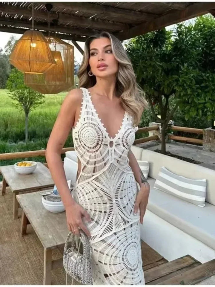 Liselotte™ | Long Dress with V-Neckline