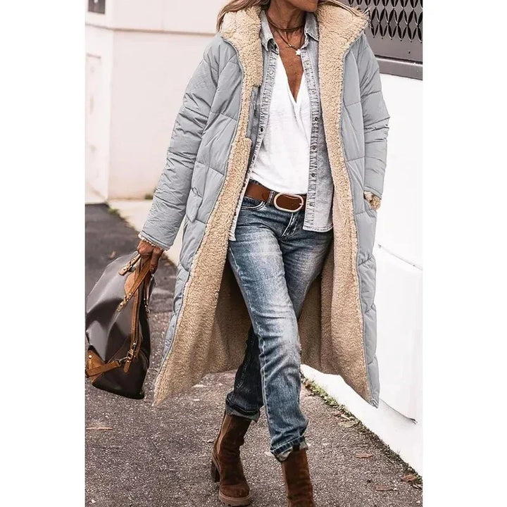Oversized Sherpa-Lined Winter Coat