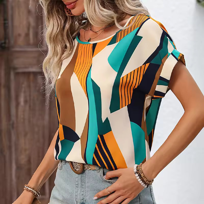 Casual Rolled-Edge Round Neck Pullover