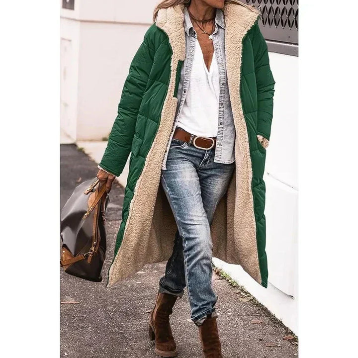Oversized Sherpa-Lined Winter Coat