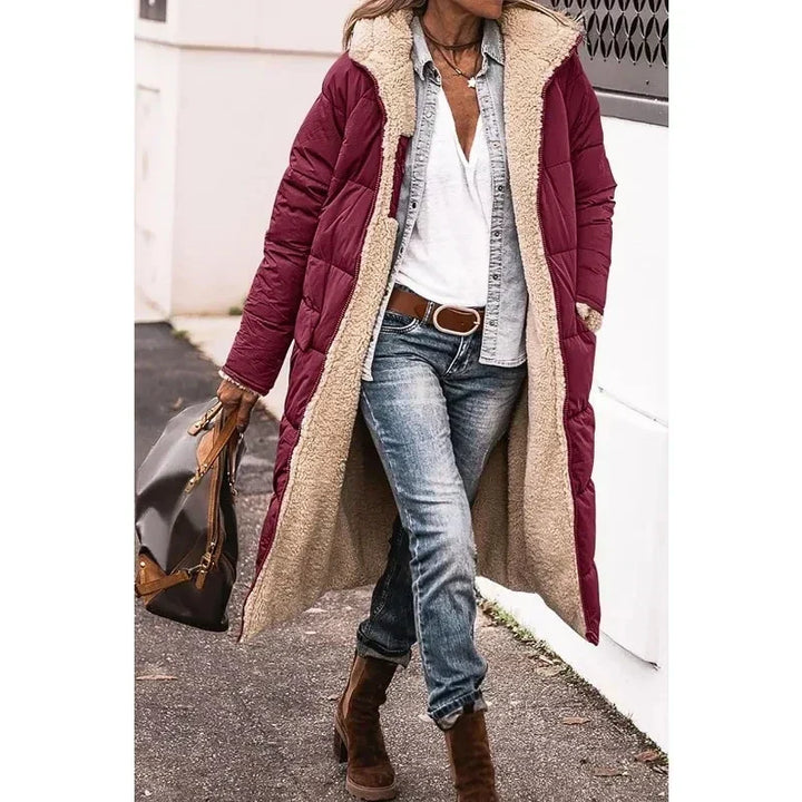 Oversized Sherpa-Lined Winter Coat