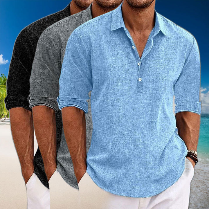 Tyler™ | Casual Linen Long Sleeve Shirt
