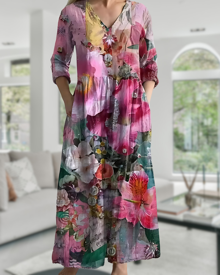 Sabina | Long Floral Maxi Dress