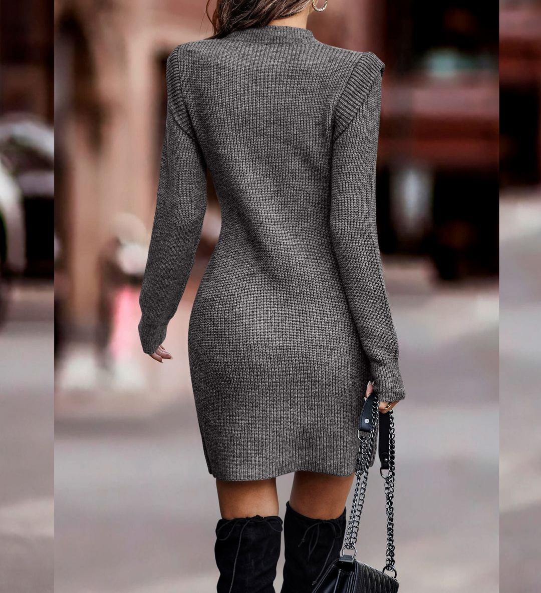 Stylish Bodycon Long-Sleeve Dress