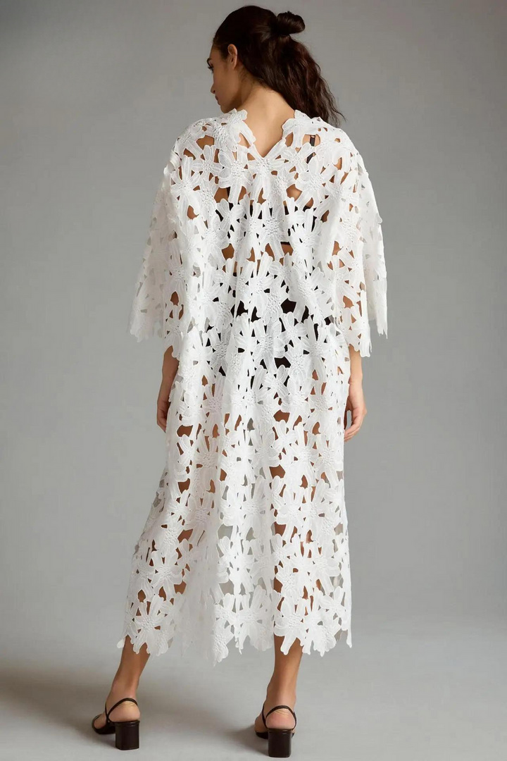 Stylish Laser-Cut A-Line Dress