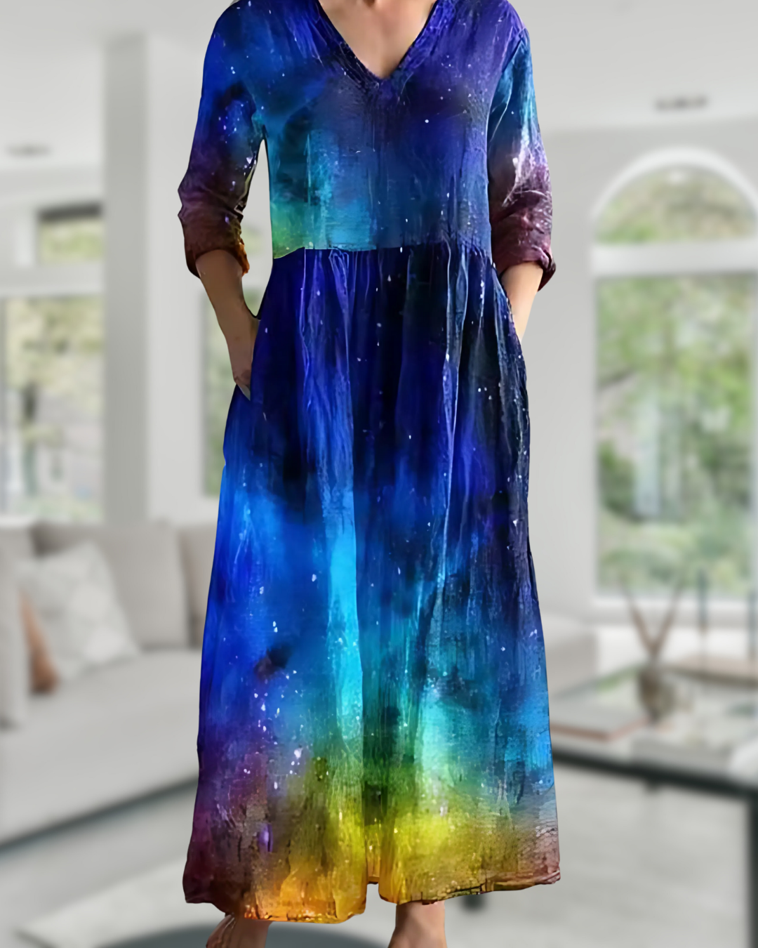 Rowena  | Long Shinning Maxi Dress