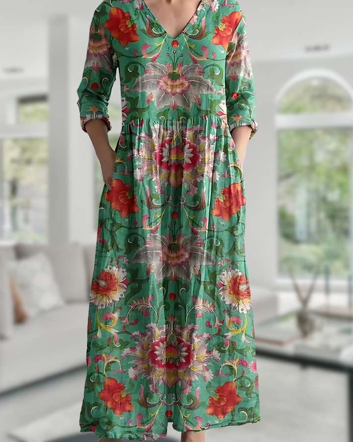 Celine  | Long Floral Maxi Dress