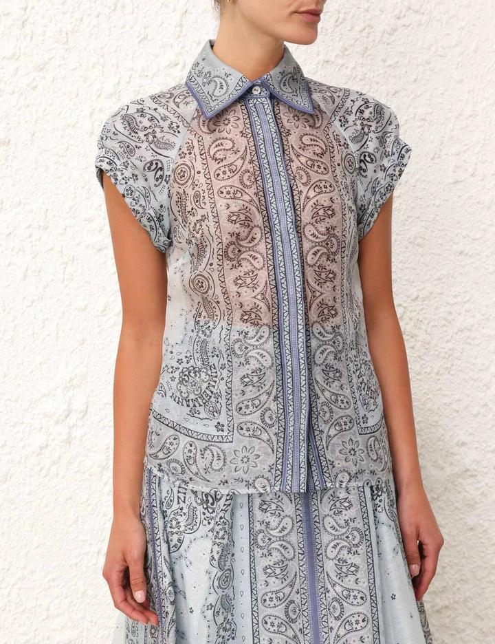 Button-Down Belted Waist Dress