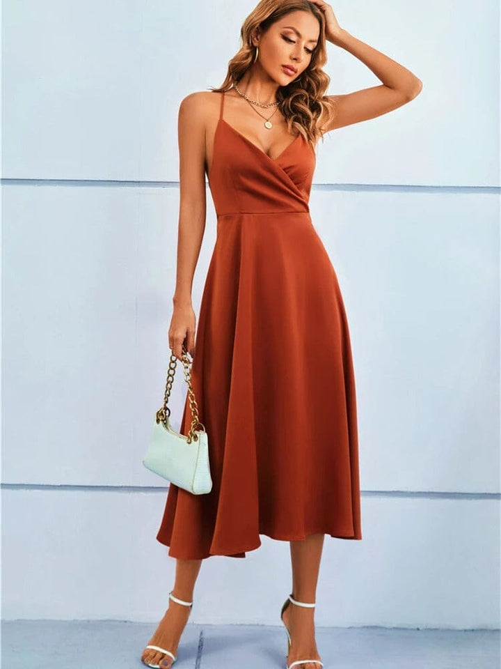 Stylish Strappy Midi Dress
