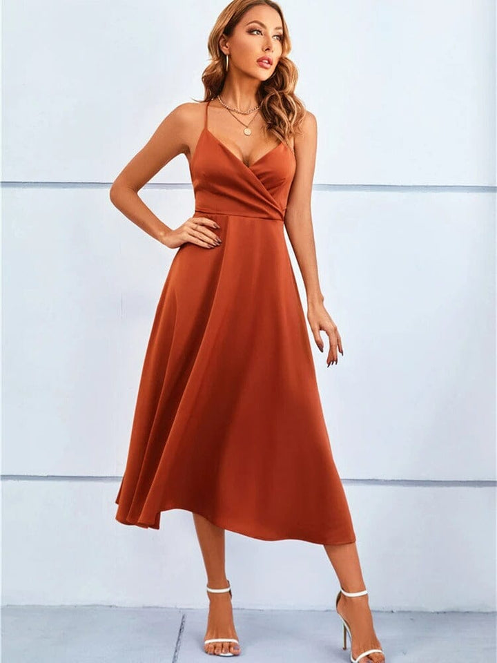 Stylish Strappy Midi Dress