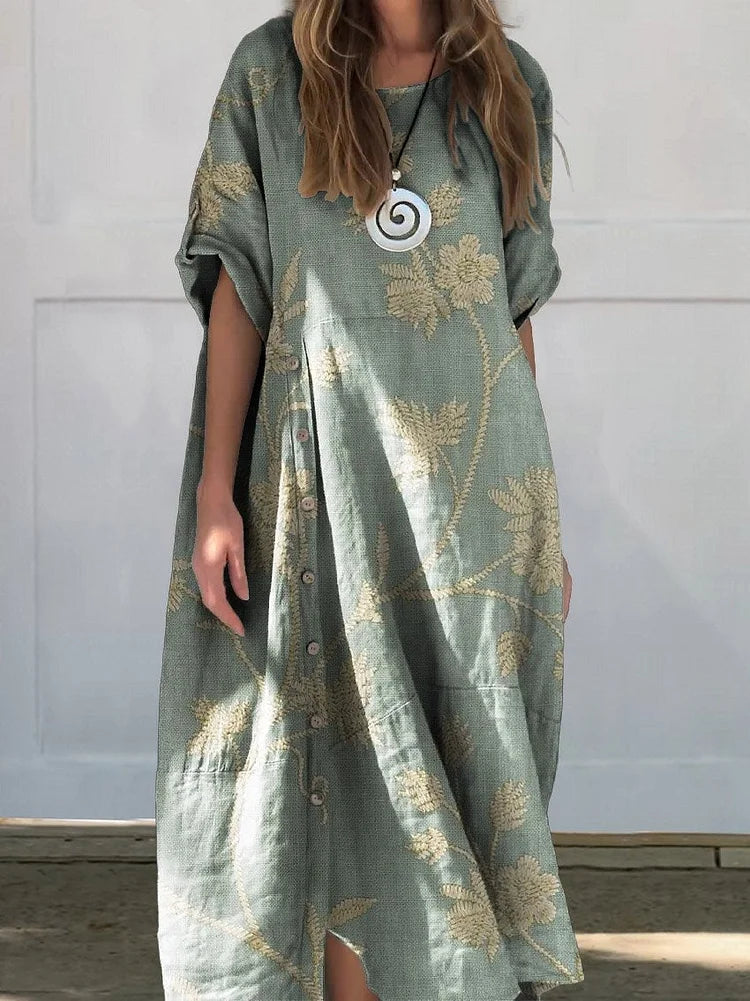 Relaxed-Fit Boho Maxi Dress