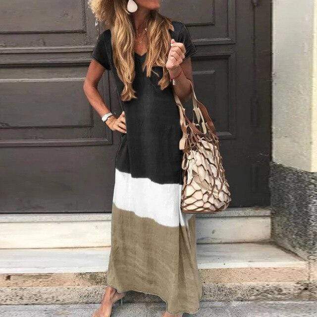 Block Maxi Dress