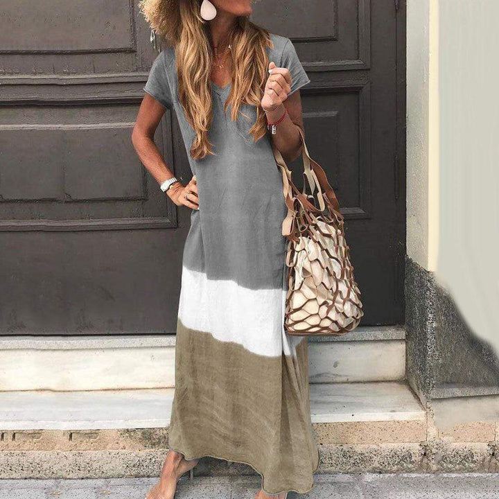 Block Maxi Dress