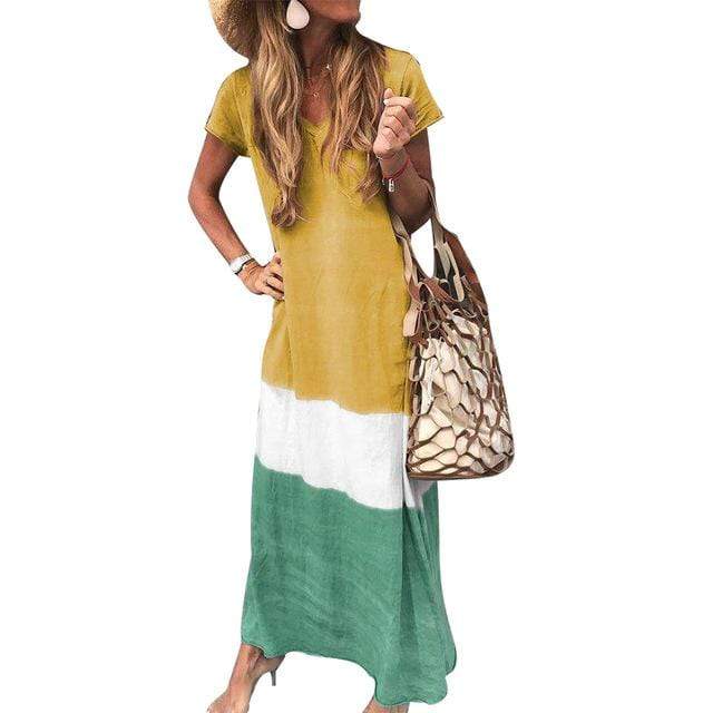 Block Maxi Dress