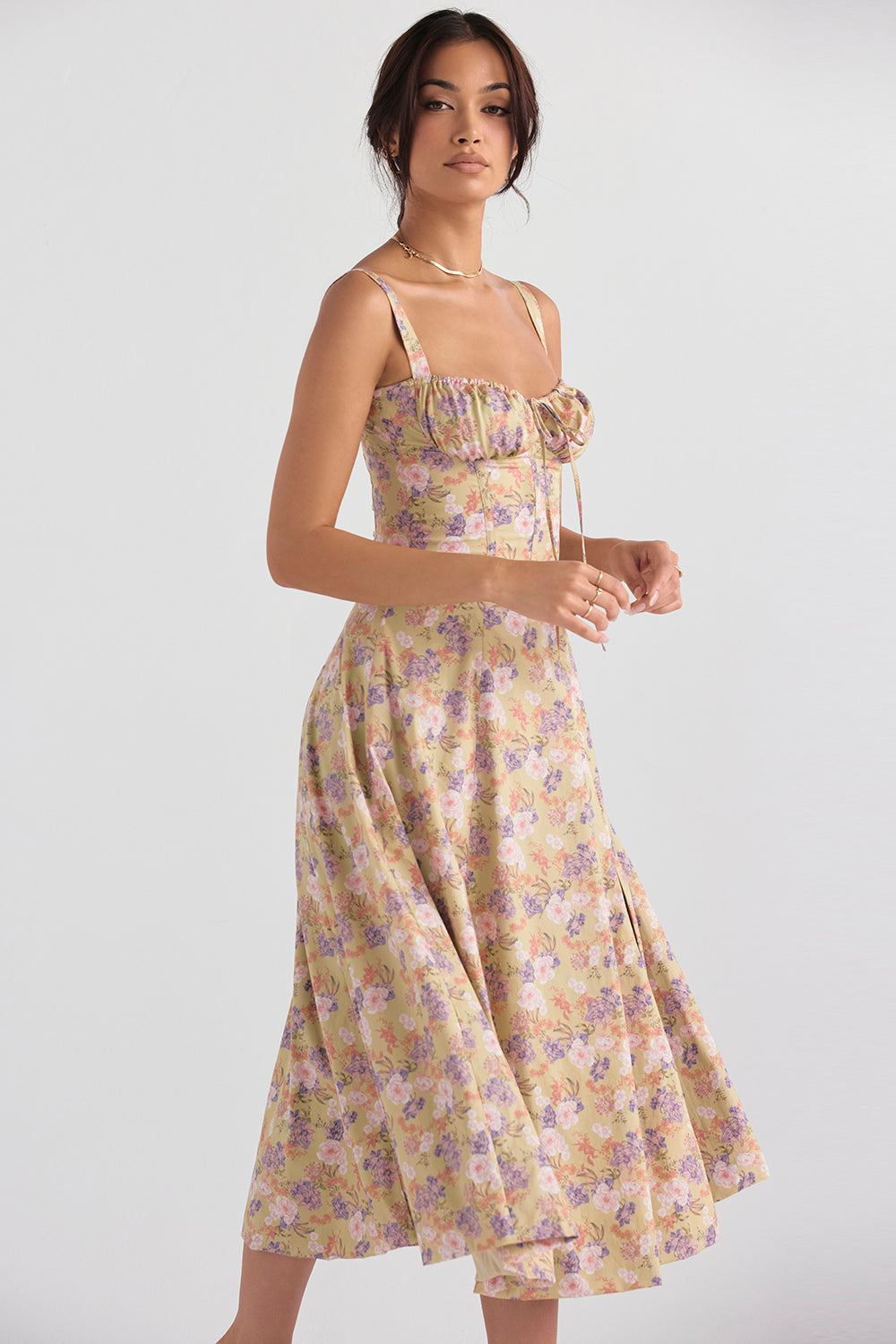Stylish Floral Midi Dress