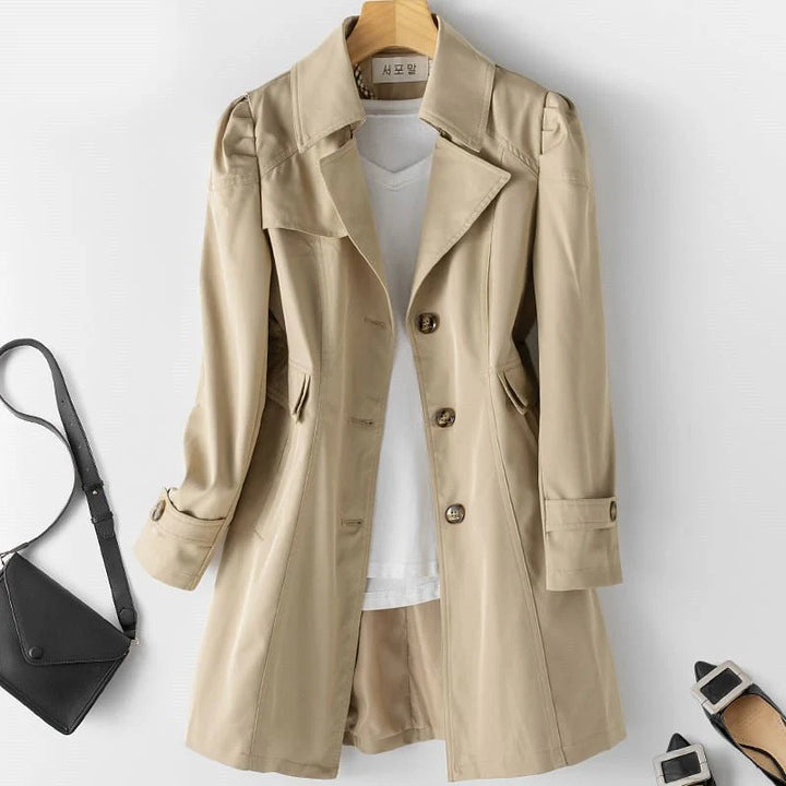 Women's Button Down Down Trench Coat | Long
