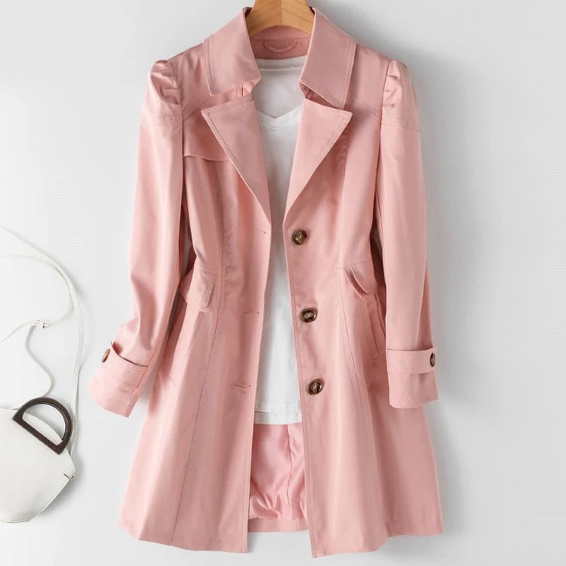 Women's Button Down Down Trench Coat | Long