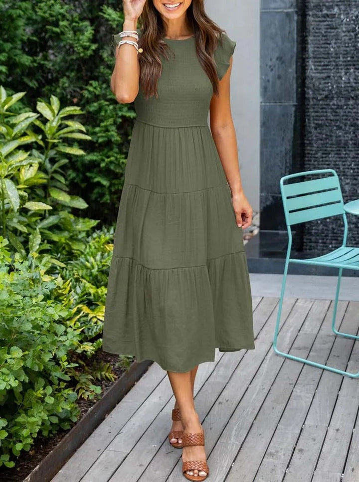 Stylish Casual Tiered Dress
