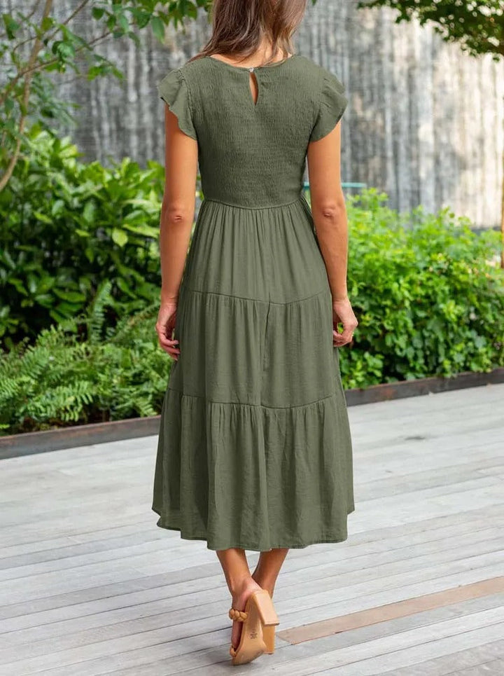 Stylish Casual Tiered Dress