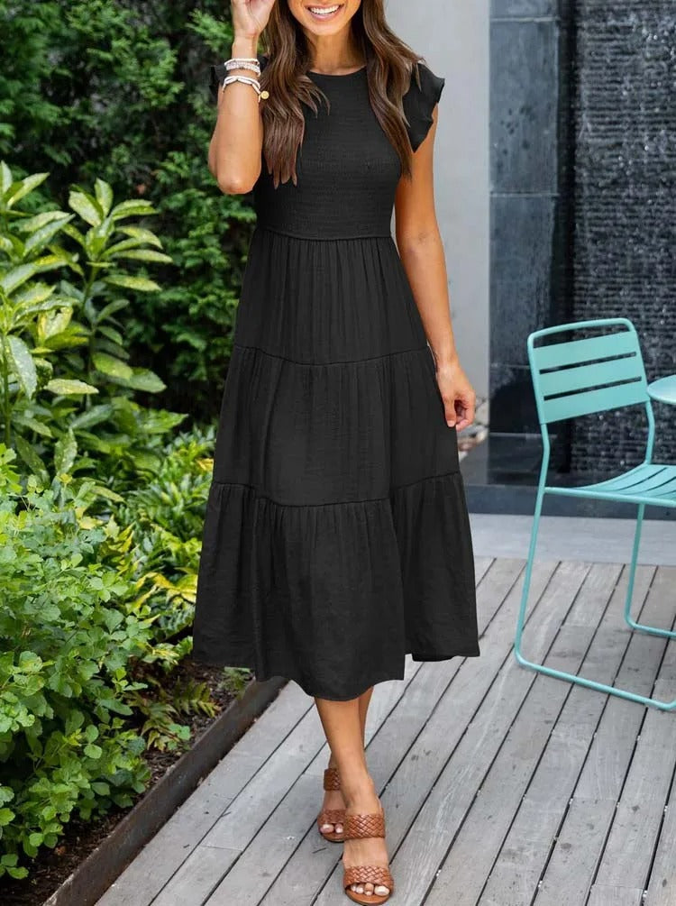 Stylish Casual Tiered Dress