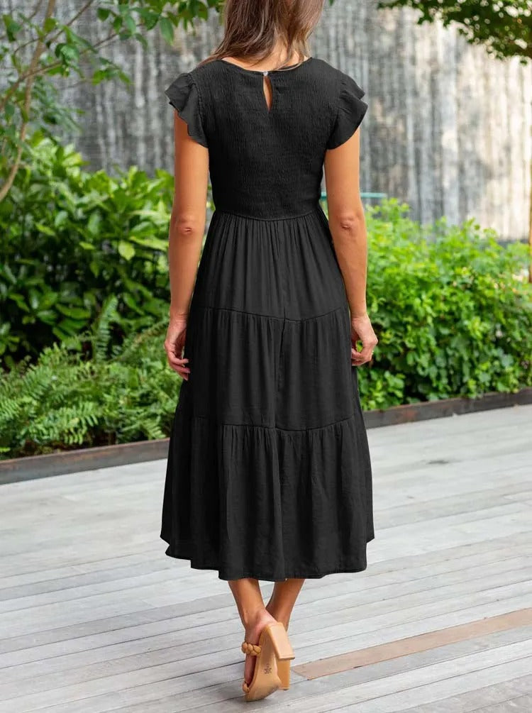 Stylish Casual Tiered Dress