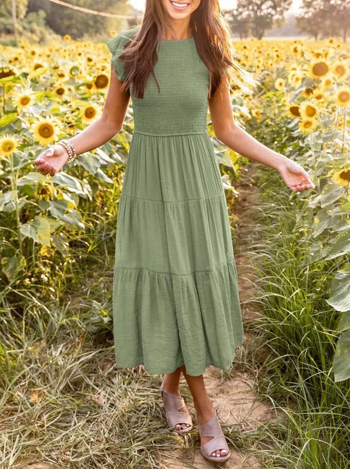 Stylish Casual Tiered Dress