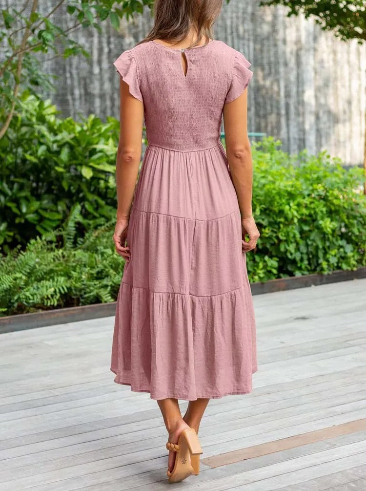 Stylish Casual Tiered Dress
