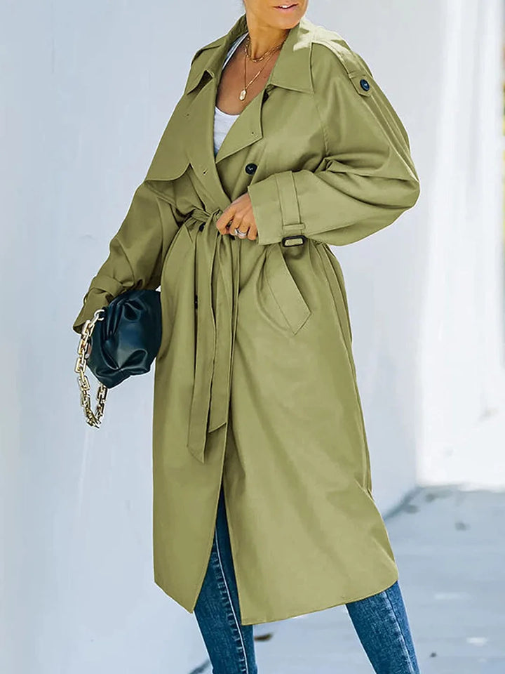 Women's Double-Breasted Trench Coat | Long