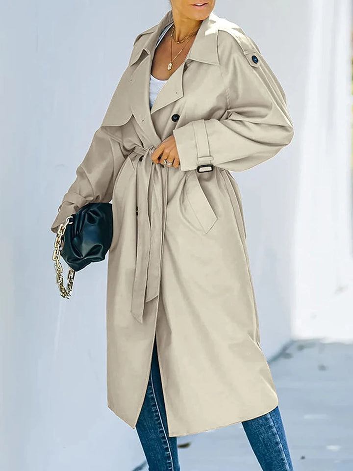 Women's Double-Breasted Trench Coat | Long