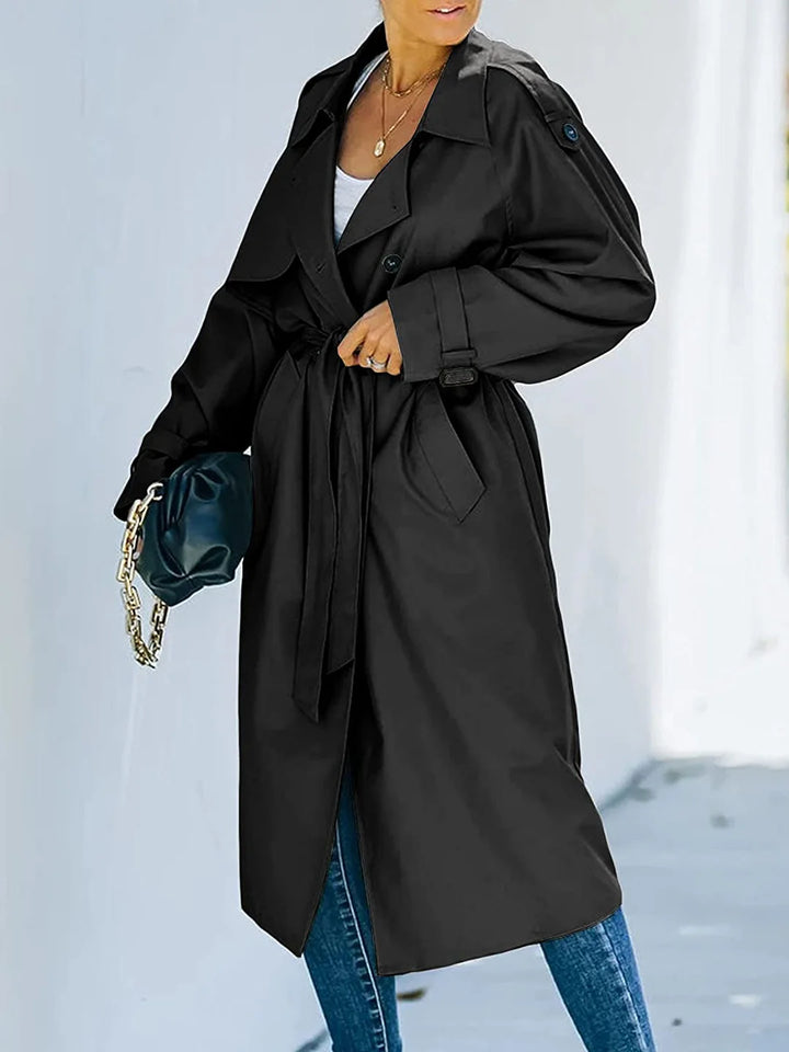 Women's Double-Breasted Trench Coat | Long