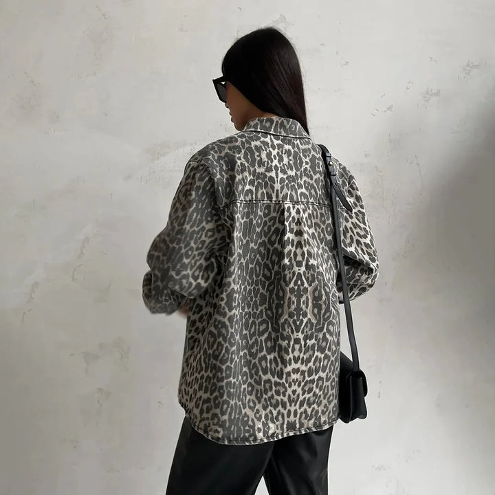 Elegant Leopard Print Jacket