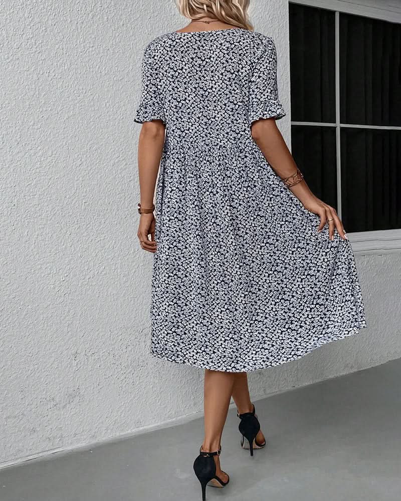 Elegant Summer Floral Midi Dress